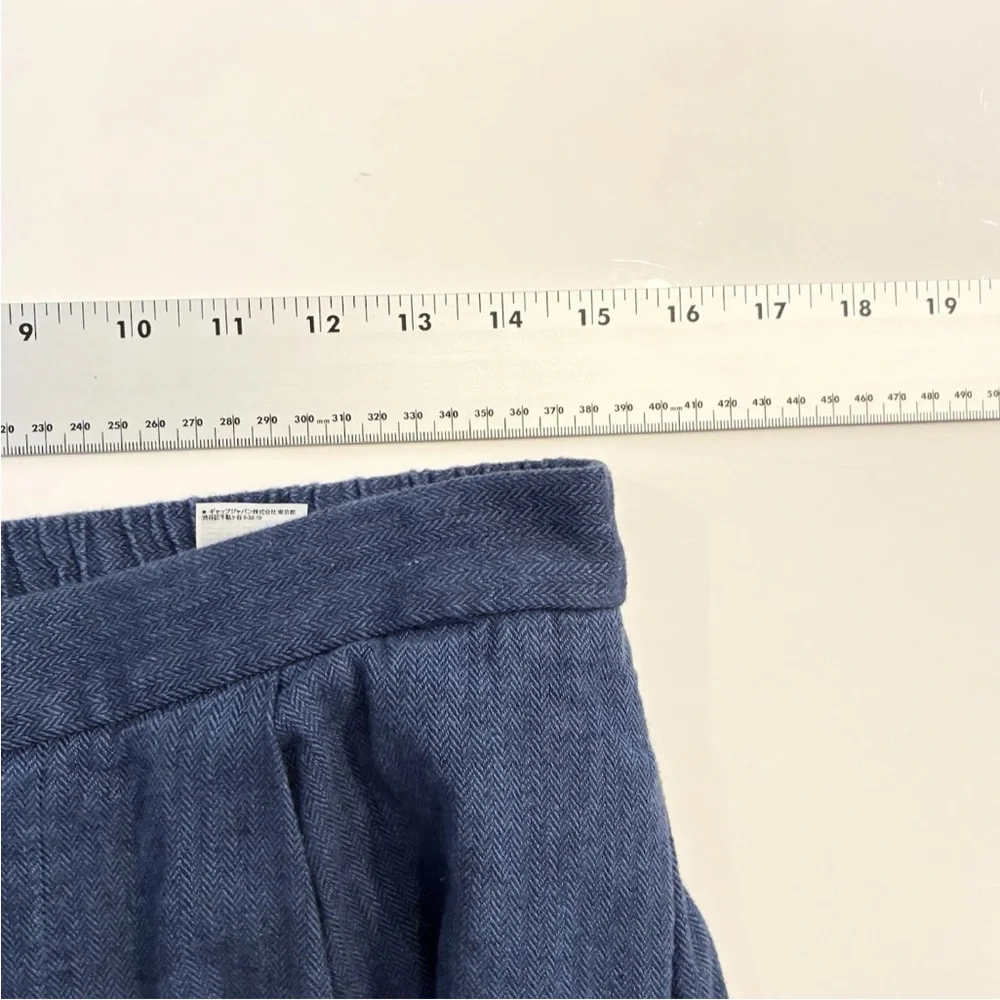 Nwot Banana Republic Linen Pants M Blue Wide Leg
